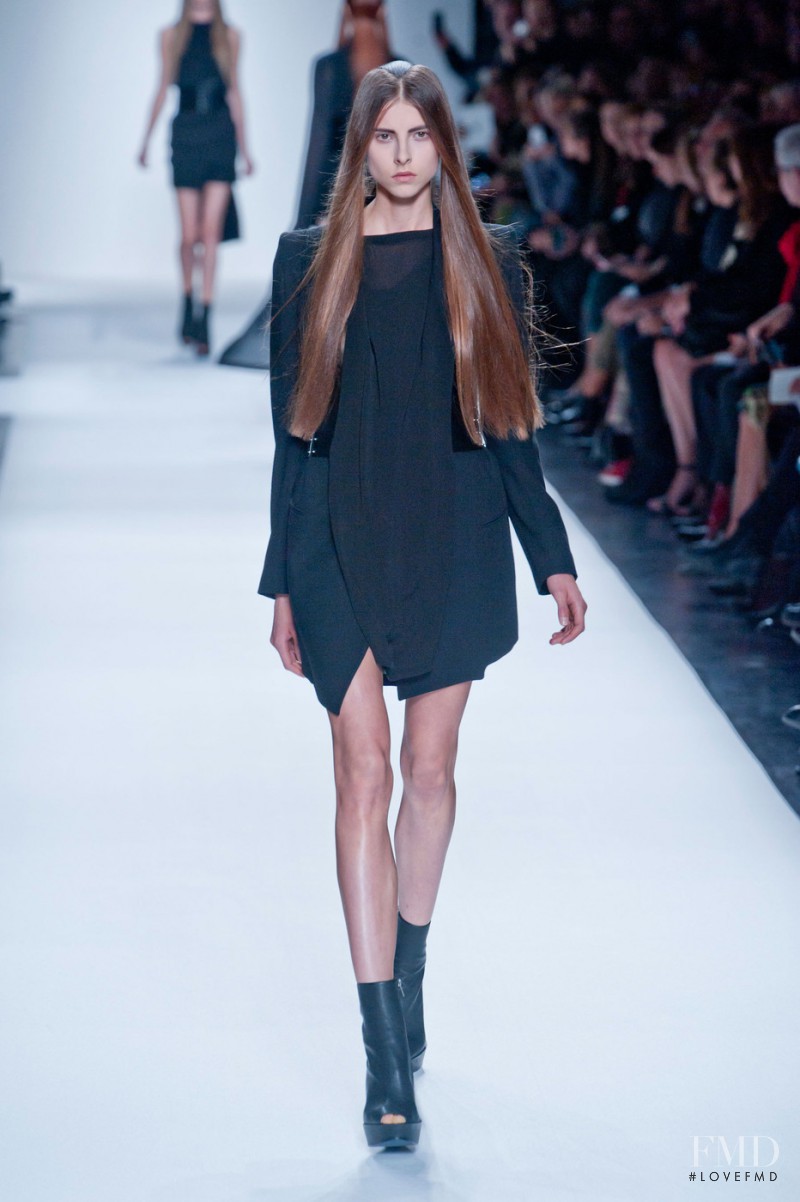 Isaac Lindsay featured in  the Ann Demeulemeester fashion show for Spring/Summer 2013