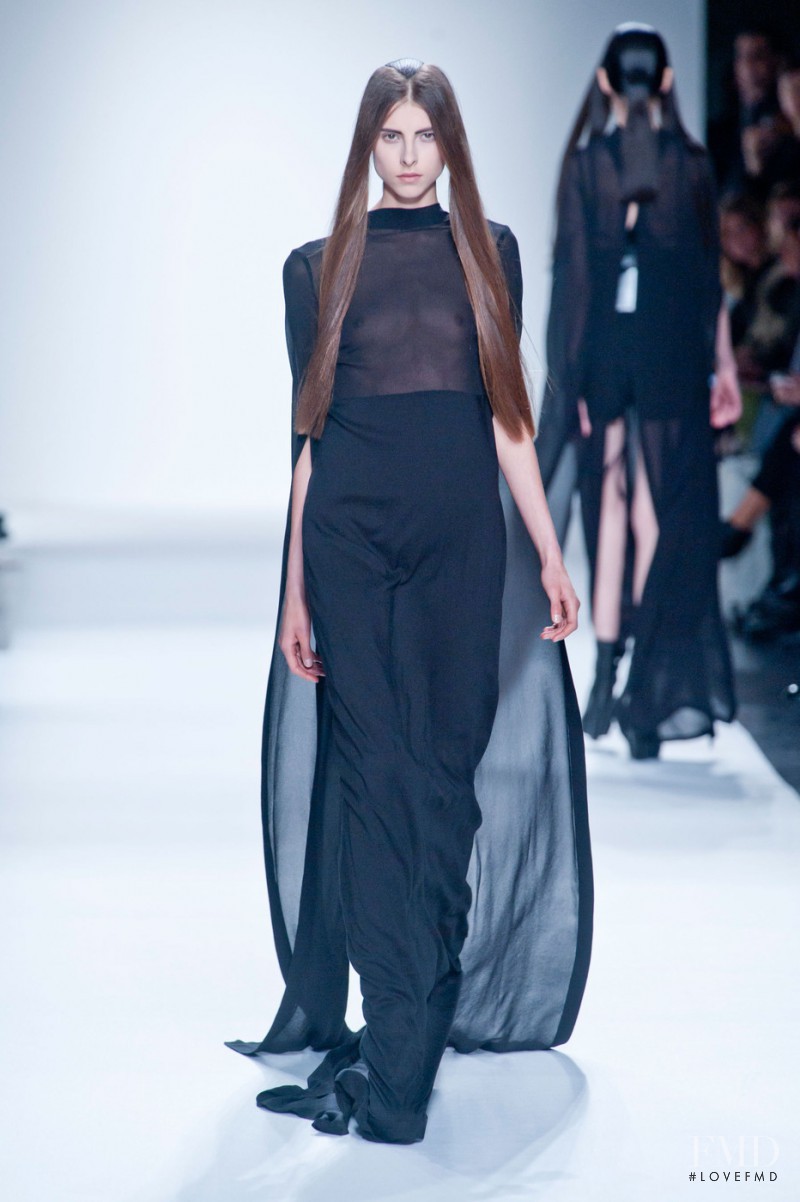 Isaac Lindsay featured in  the Ann Demeulemeester fashion show for Spring/Summer 2013