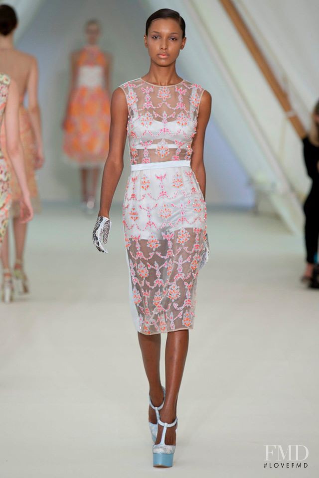 Jasmine Tookes featured in  the Erdem fashion show for Spring/Summer 2013