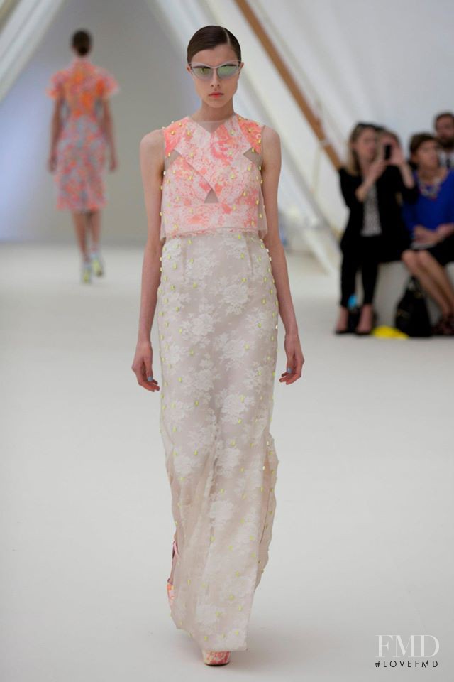 Isaac Lindsay featured in  the Erdem fashion show for Spring/Summer 2013