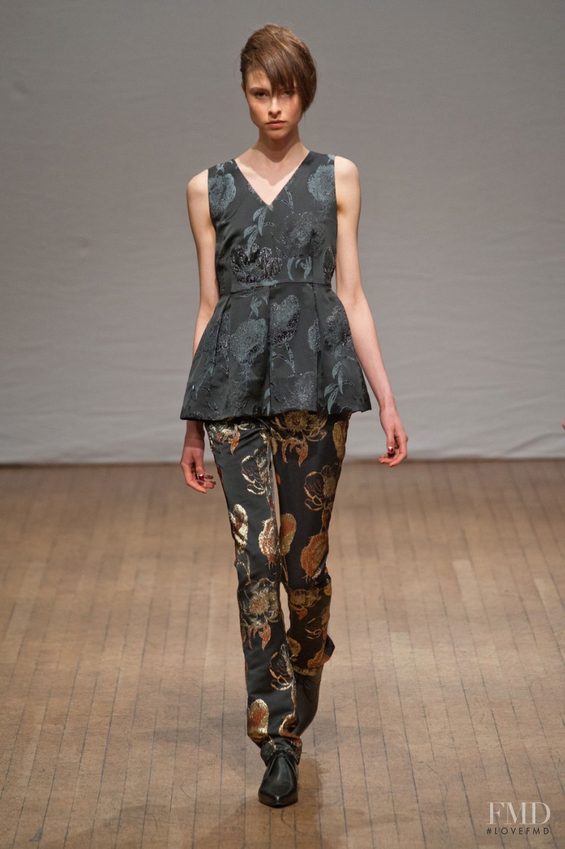 Isaac Lindsay featured in  the Clements Ribeiro fashion show for Autumn/Winter 2013