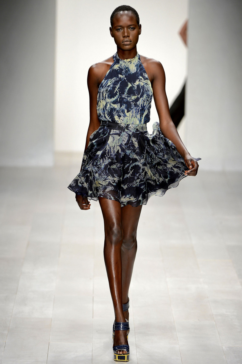 Ajak Deng featured in  the Felder Felder fashion show for Spring/Summer 2013