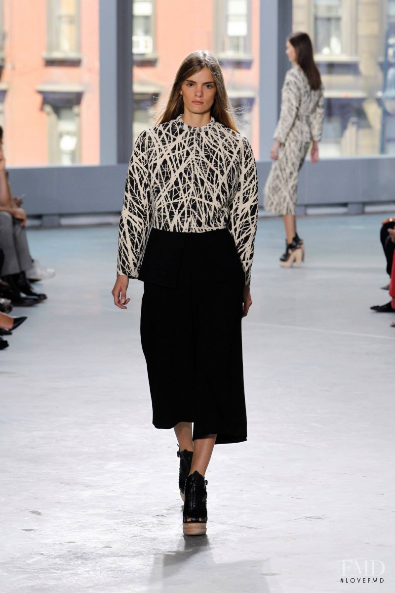 Emily Astrup featured in  the Proenza Schouler fashion show for Spring/Summer 2014