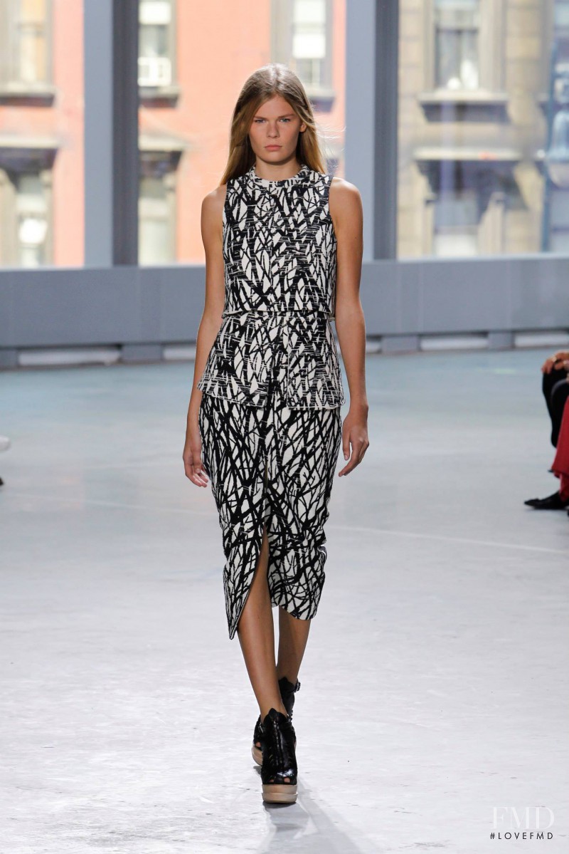 Alexandra Elizabeth Ljadov featured in  the Proenza Schouler fashion show for Spring/Summer 2014