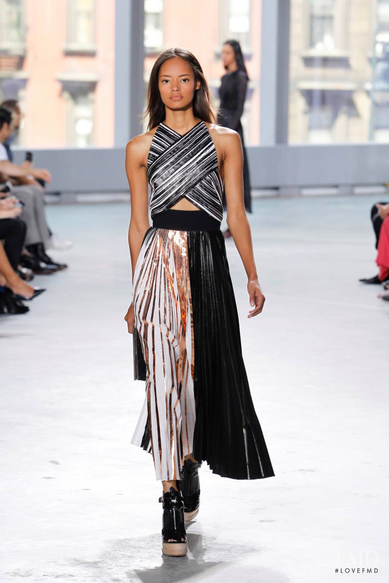 Malaika Firth featured in  the Proenza Schouler fashion show for Spring/Summer 2014