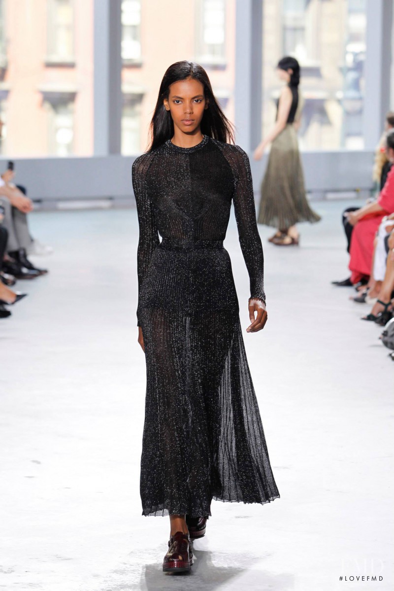 Grace Mahary featured in  the Proenza Schouler fashion show for Spring/Summer 2014