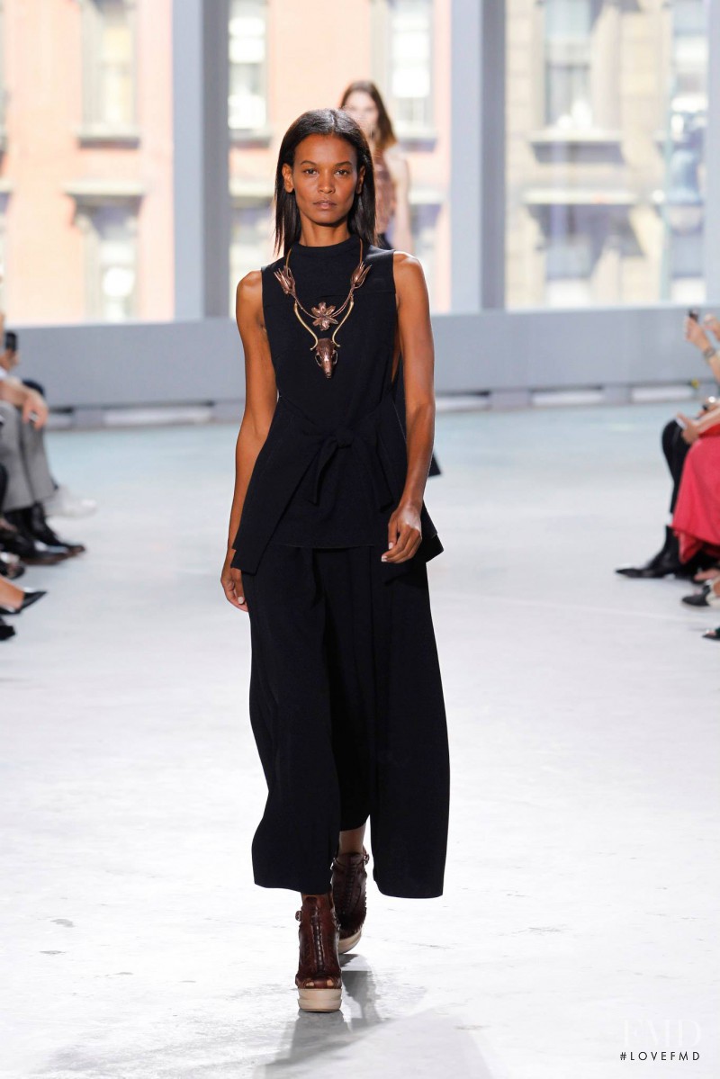 Liya Kebede featured in  the Proenza Schouler fashion show for Spring/Summer 2014