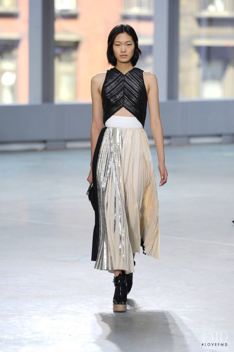 Chiharu Okunugi featured in  the Proenza Schouler fashion show for Spring/Summer 2014
