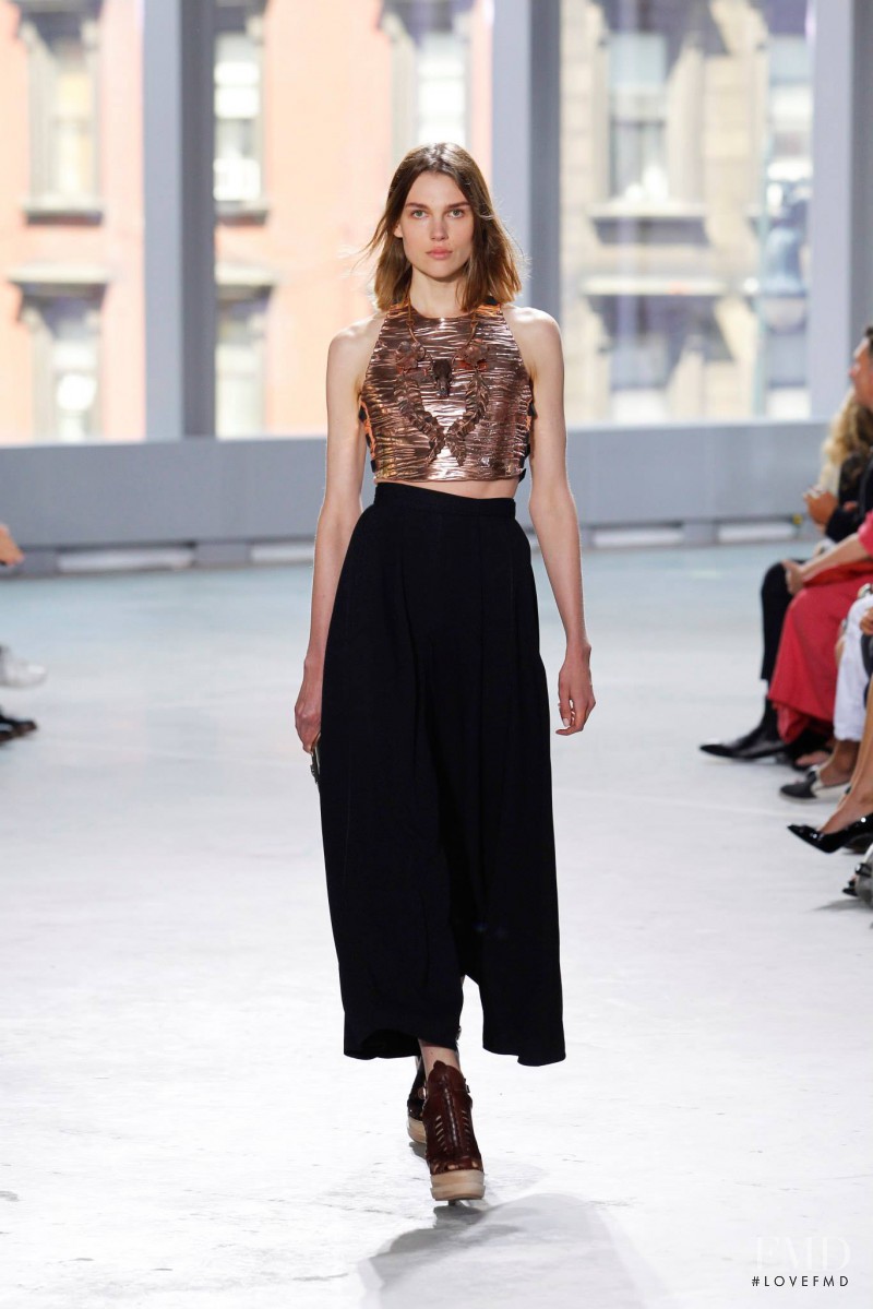 Emma Champtaloup featured in  the Proenza Schouler fashion show for Spring/Summer 2014