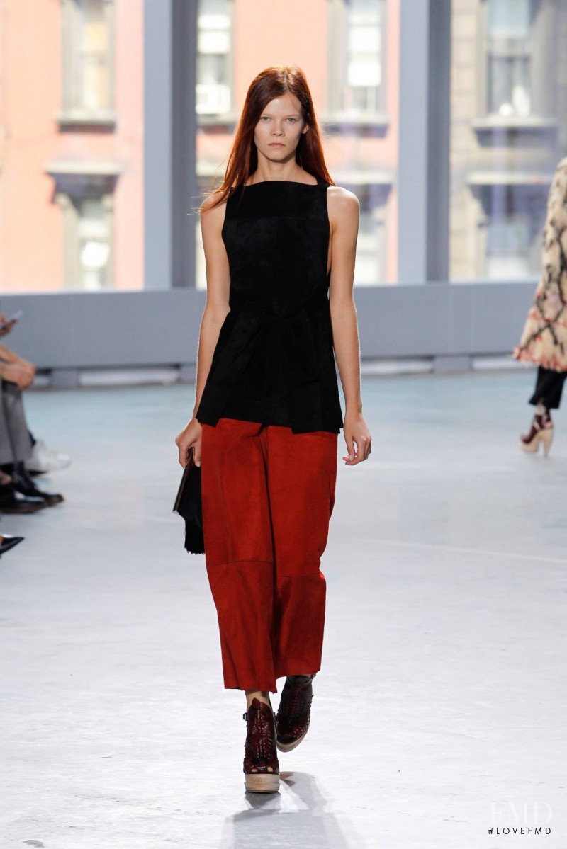 Irina Kravchenko featured in  the Proenza Schouler fashion show for Spring/Summer 2014