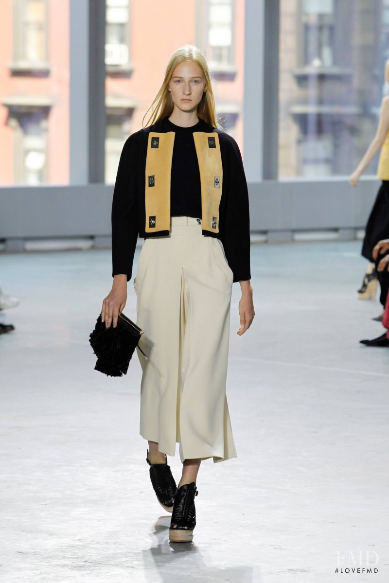 Charlotte Lindvig featured in  the Proenza Schouler fashion show for Spring/Summer 2014