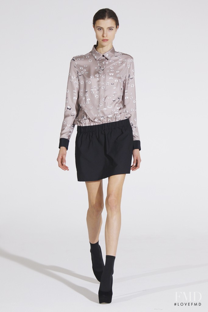 Isaac Lindsay featured in  the Victoria by Victoria Beckham fashion show for Autumn/Winter 2012
