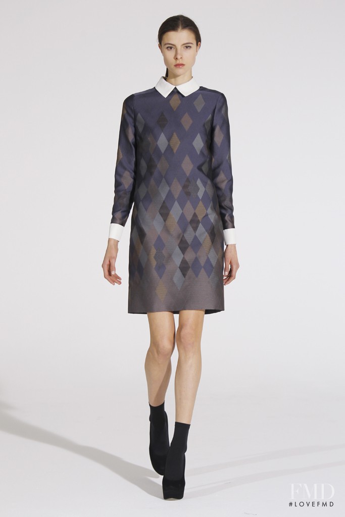 Isaac Lindsay featured in  the Victoria by Victoria Beckham fashion show for Autumn/Winter 2012