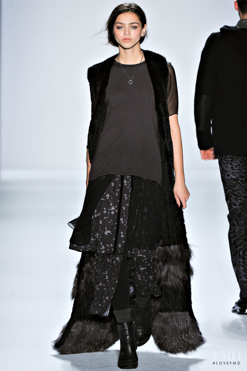 Zhenya Katava featured in  the Timo Weiland fashion show for Autumn/Winter 2012
