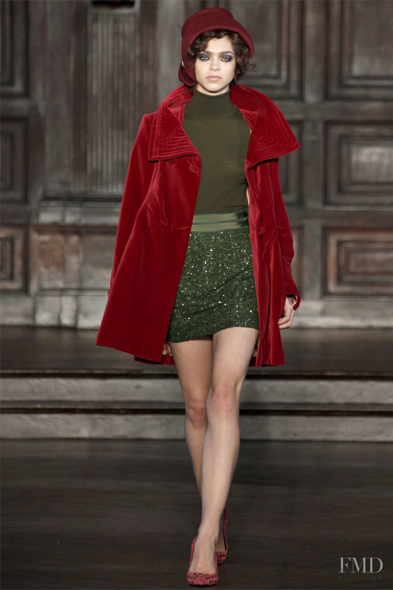 Zhenya Katava featured in  the L\'Wren Scott fashion show for Autumn/Winter 2012