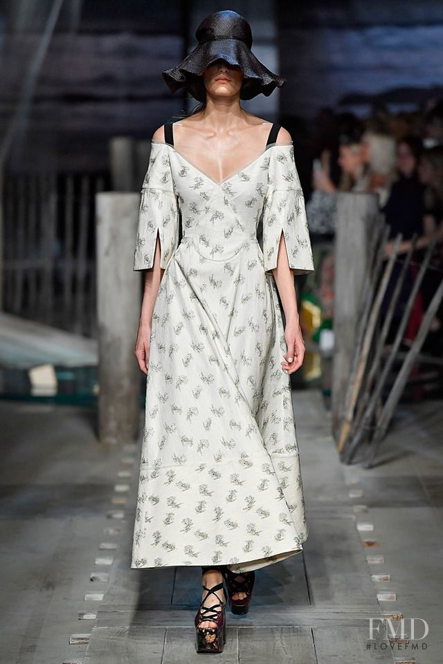 Lena Hardt featured in  the Erdem fashion show for Spring/Summer 2017