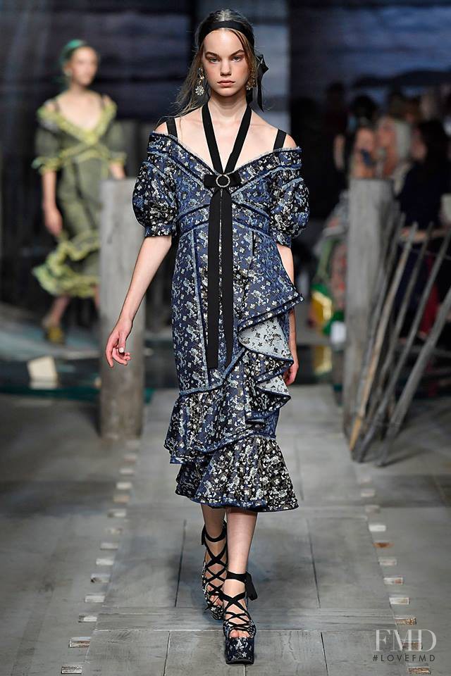 Estella Boersma featured in  the Erdem fashion show for Spring/Summer 2017