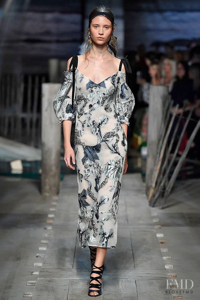 Victoria Kosenkova featured in  the Erdem fashion show for Spring/Summer 2017
