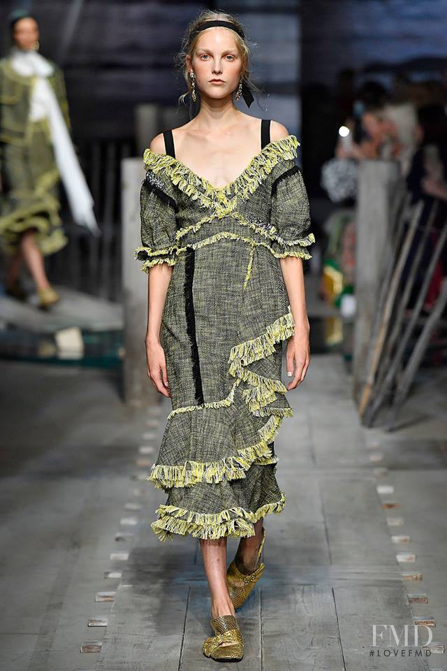 Kirin Dejonckheere featured in  the Erdem fashion show for Spring/Summer 2017