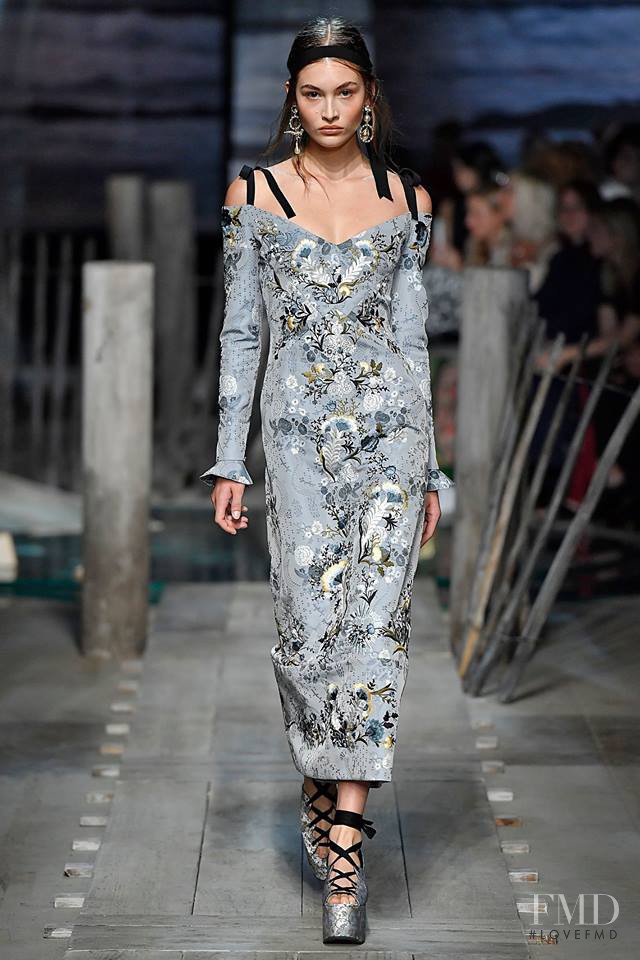 Grace Elizabeth featured in  the Erdem fashion show for Spring/Summer 2017