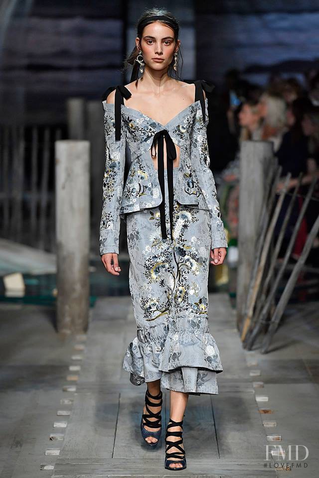 Romy Schönberger featured in  the Erdem fashion show for Spring/Summer 2017