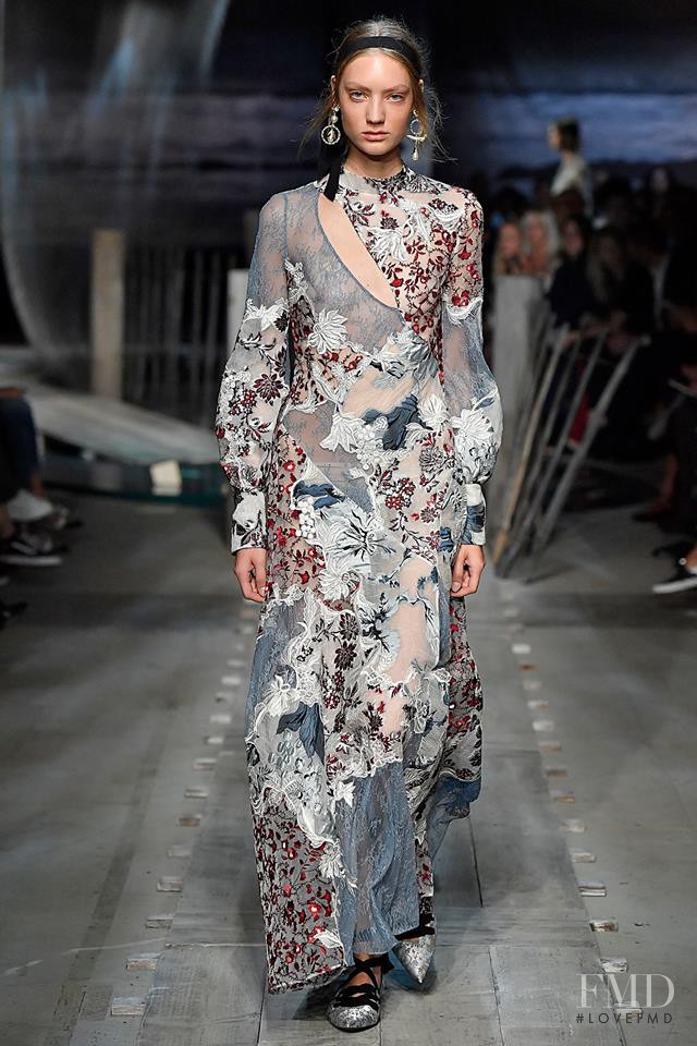 Susanne Knipper featured in  the Erdem fashion show for Spring/Summer 2017