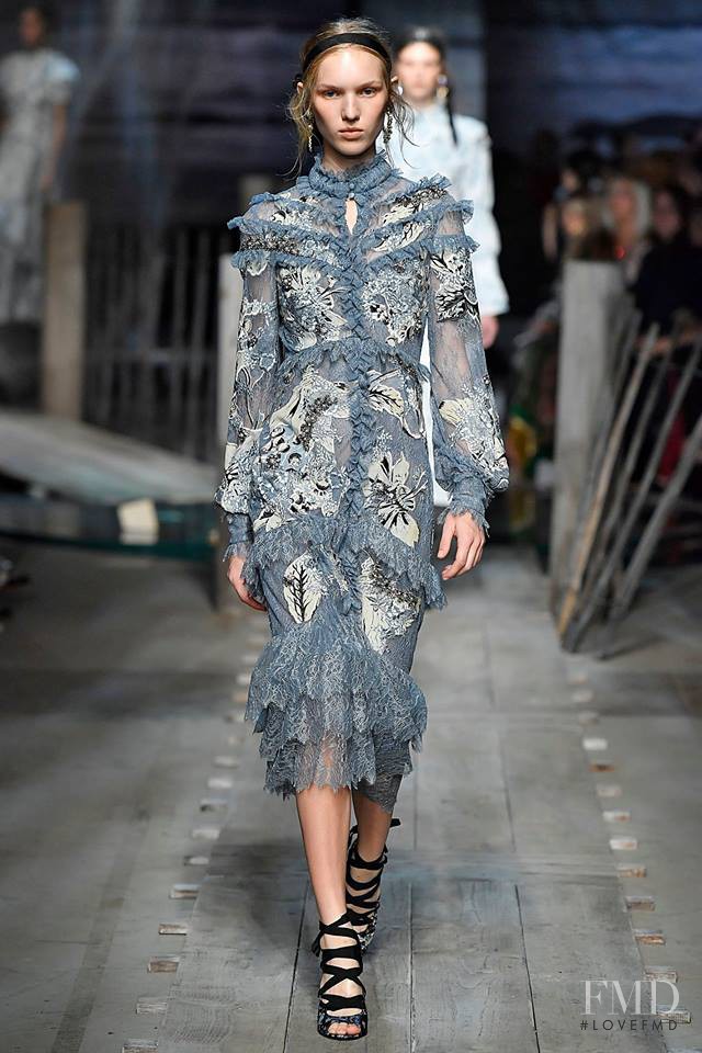 Jessica Picton Warlow featured in  the Erdem fashion show for Spring/Summer 2017