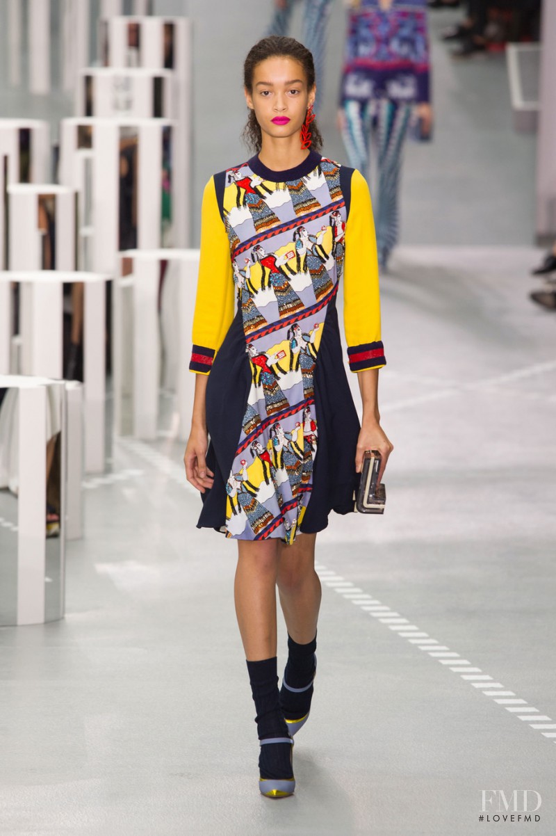 Noemie Abigail featured in  the Mary Katrantzou fashion show for Spring/Summer 2017