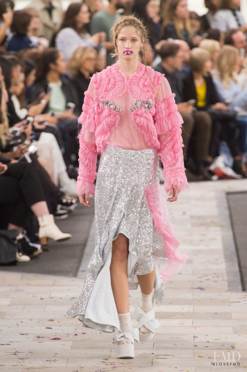 Laura Sophie featured in  the Preen by Thornton Bregazzi fashion show for Spring/Summer 2016
