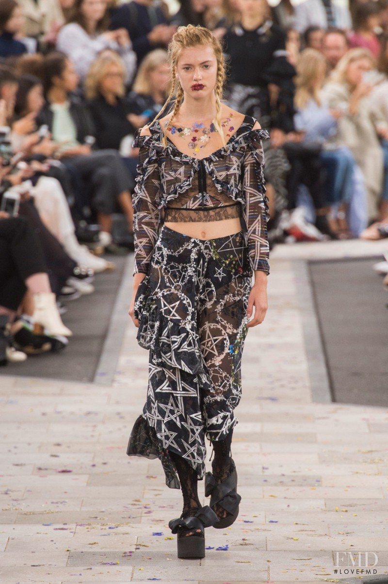 Emmy Rappe featured in  the Preen by Thornton Bregazzi fashion show for Spring/Summer 2016