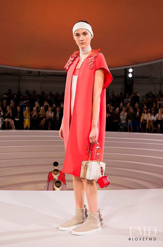 Emily Hall featured in  the Anya Hindmarch fashion show for Spring/Summer 2017