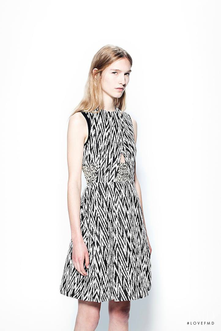 Manuela Frey featured in  the Proenza Schouler fashion show for Pre-Spring 2014