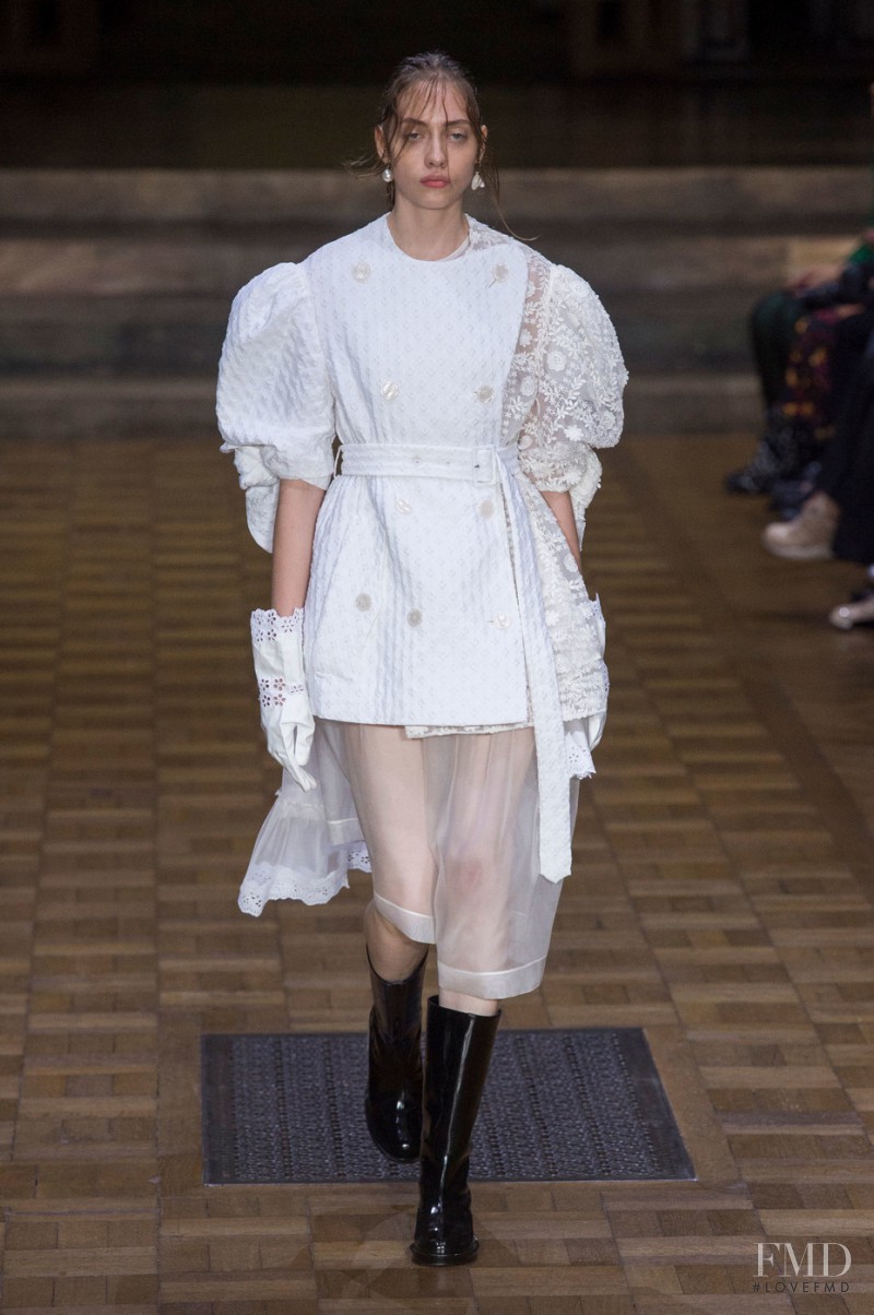 Odette Pavlova featured in  the Simone Rocha fashion show for Spring/Summer 2017