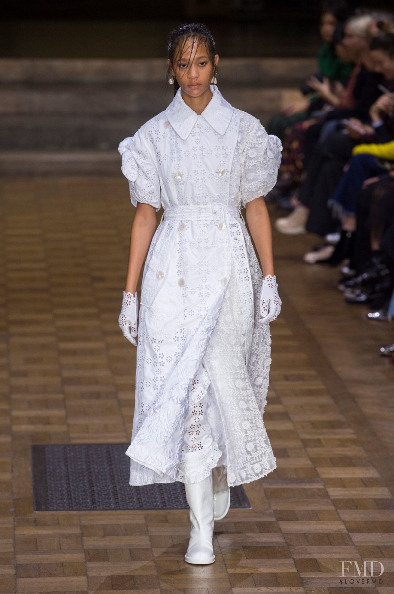 Selena Forrest featured in  the Simone Rocha fashion show for Spring/Summer 2017
