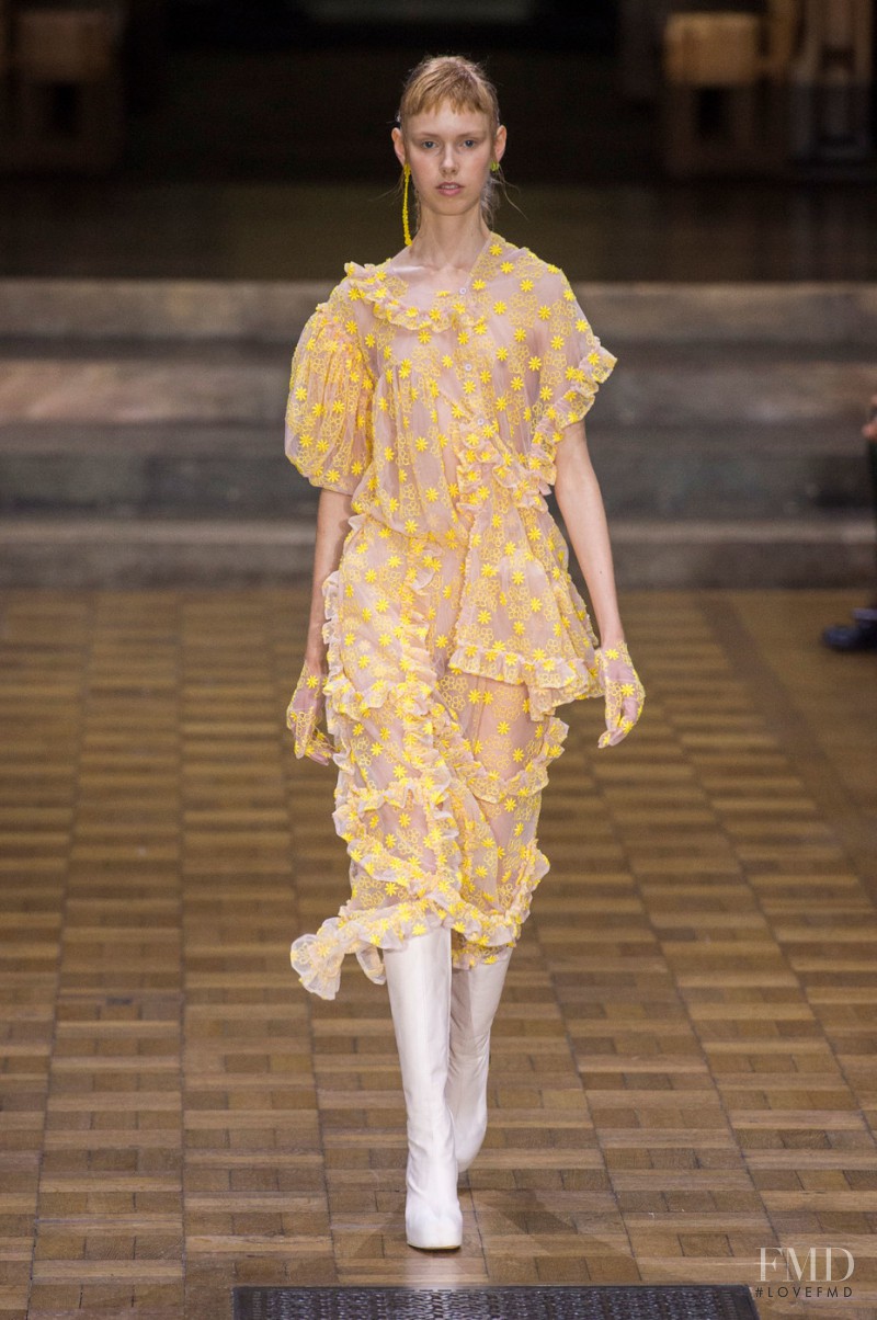 Lululeika Ravn Liep featured in  the Simone Rocha fashion show for Spring/Summer 2017