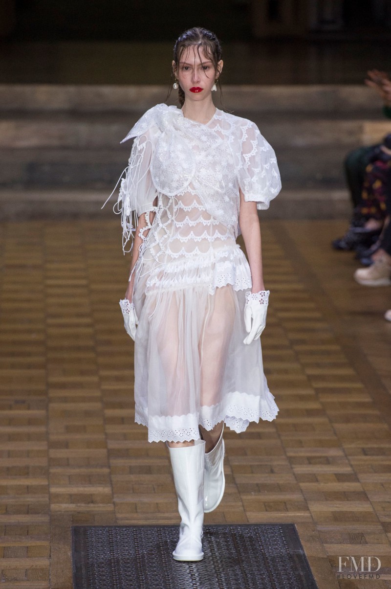 Lorena Maraschi featured in  the Simone Rocha fashion show for Spring/Summer 2017