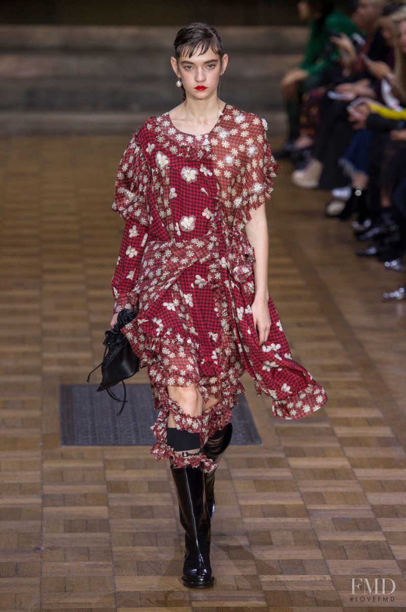 Yuliia Ratner featured in  the Simone Rocha fashion show for Spring/Summer 2017