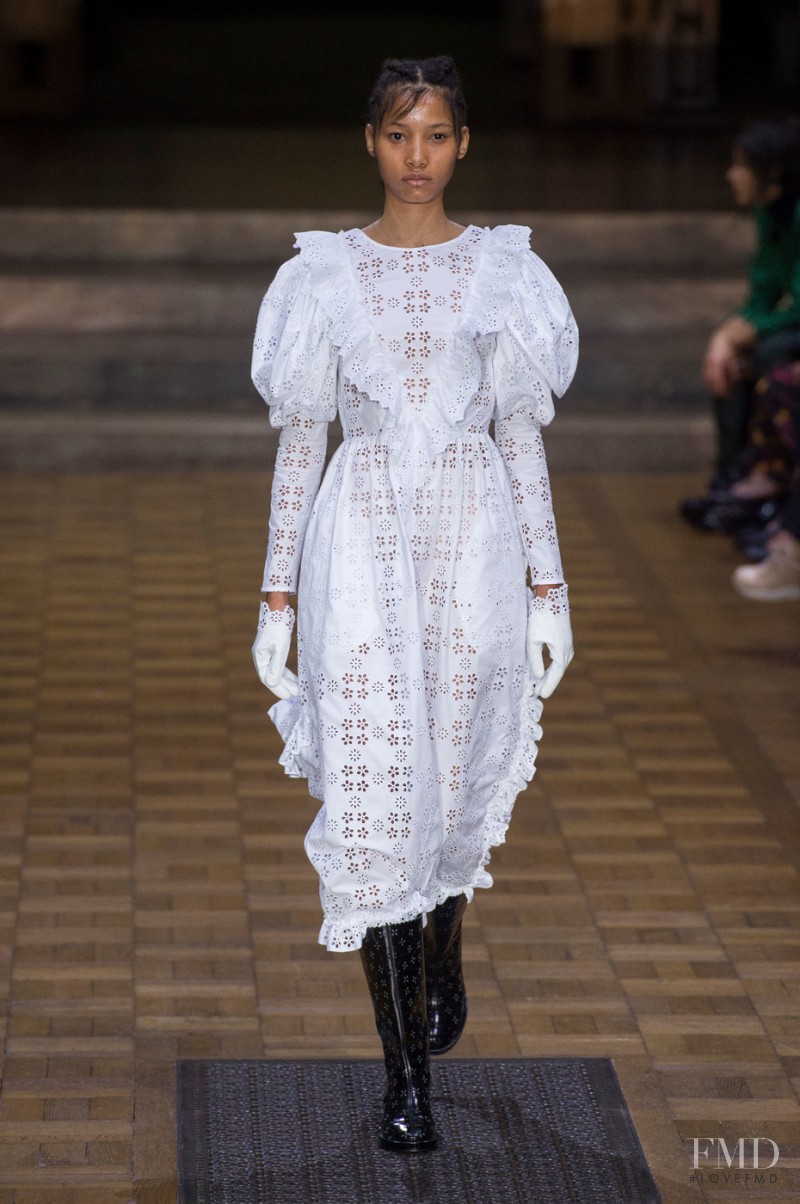Lineisy Montero featured in  the Simone Rocha fashion show for Spring/Summer 2017