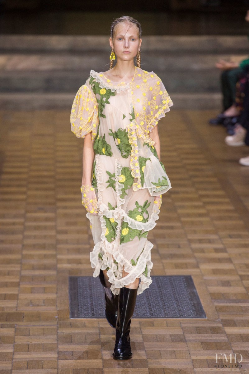 Kirin Dejonckheere featured in  the Simone Rocha fashion show for Spring/Summer 2017