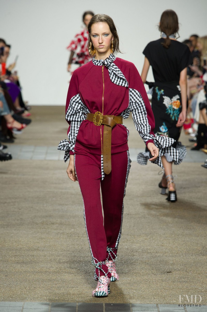 Liza Ostanina featured in  the House of Holland fashion show for Spring/Summer 2017