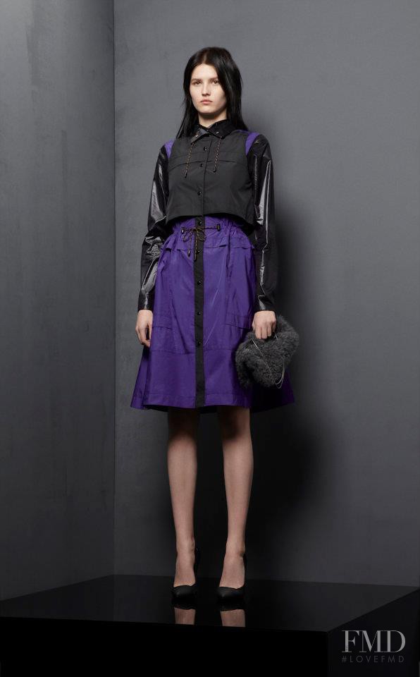 Katlin Aas featured in  the Proenza Schouler fashion show for Pre-Fall 2012