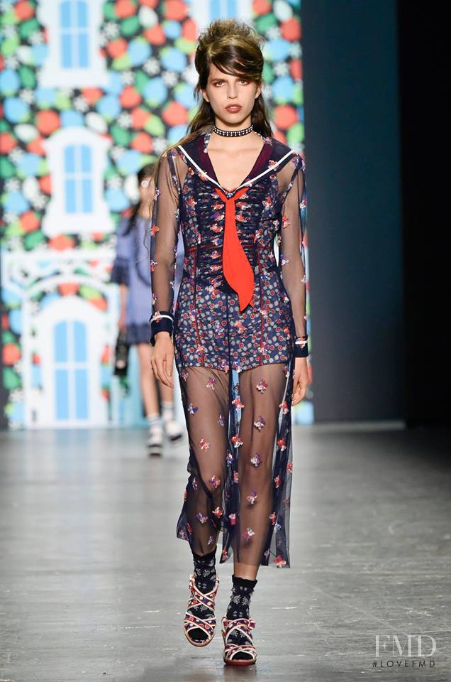 Hayett McCarthy featured in  the Anna Sui fashion show for Spring/Summer 2017