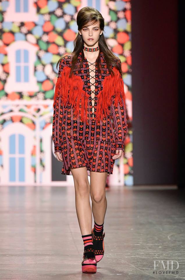 Vittoria Ceretti featured in  the Anna Sui fashion show for Spring/Summer 2017