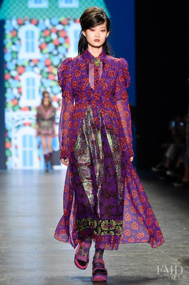 Hyun Ji Shin featured in  the Anna Sui fashion show for Spring/Summer 2017