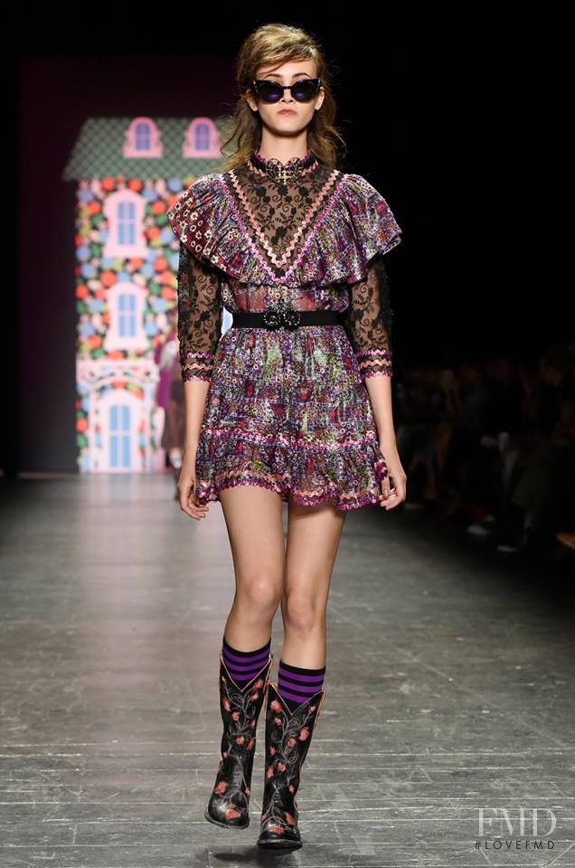 Greta Varlese featured in  the Anna Sui fashion show for Spring/Summer 2017