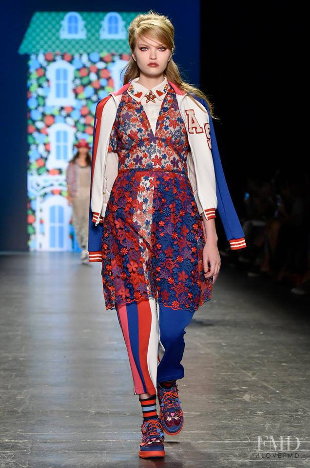 Abby Williamson featured in  the Anna Sui fashion show for Spring/Summer 2017