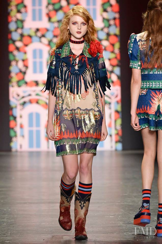 Madison Stubbington featured in  the Anna Sui fashion show for Spring/Summer 2017