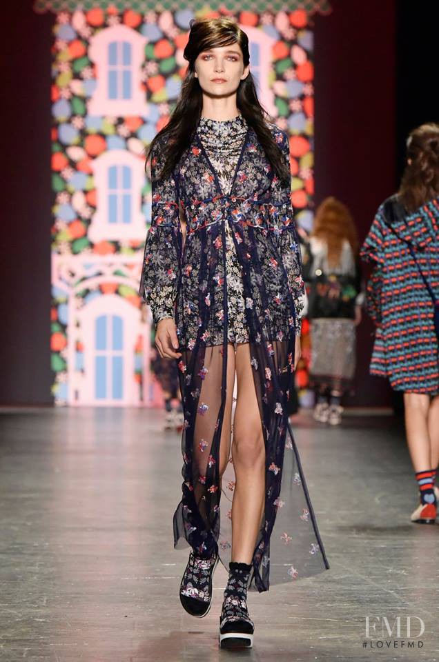 Janice Alida featured in  the Anna Sui fashion show for Spring/Summer 2017