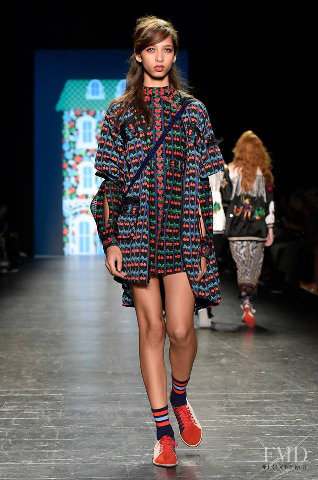 Yasmin Wijnaldum featured in  the Anna Sui fashion show for Spring/Summer 2017