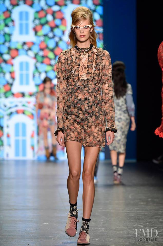 Lexi Boling featured in  the Anna Sui fashion show for Spring/Summer 2017